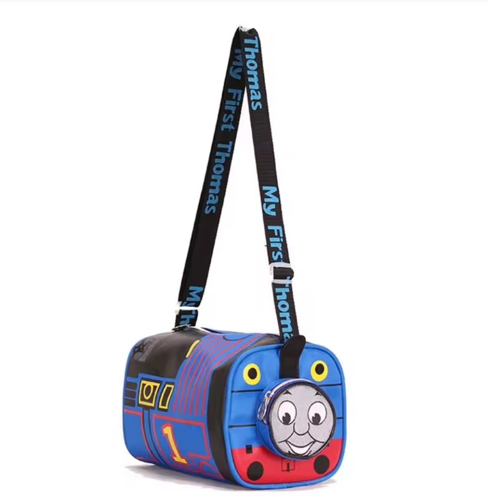 Thomas the Tank Engine Blue Crossbody Bag  Train Storage Organizer - Picture 3 of 9